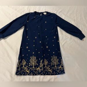 J.Crew / Crewcuts Navy and Gold Dress - Girls XS (4-5)